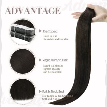 Virgin Tape in Hair Extensions: fullshine